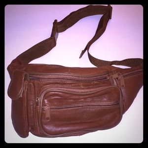Brown leather Fanny pack bum bag